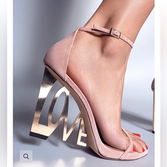 Aminah Abdul Jillil LOVE Wedge Sandal (Blush)